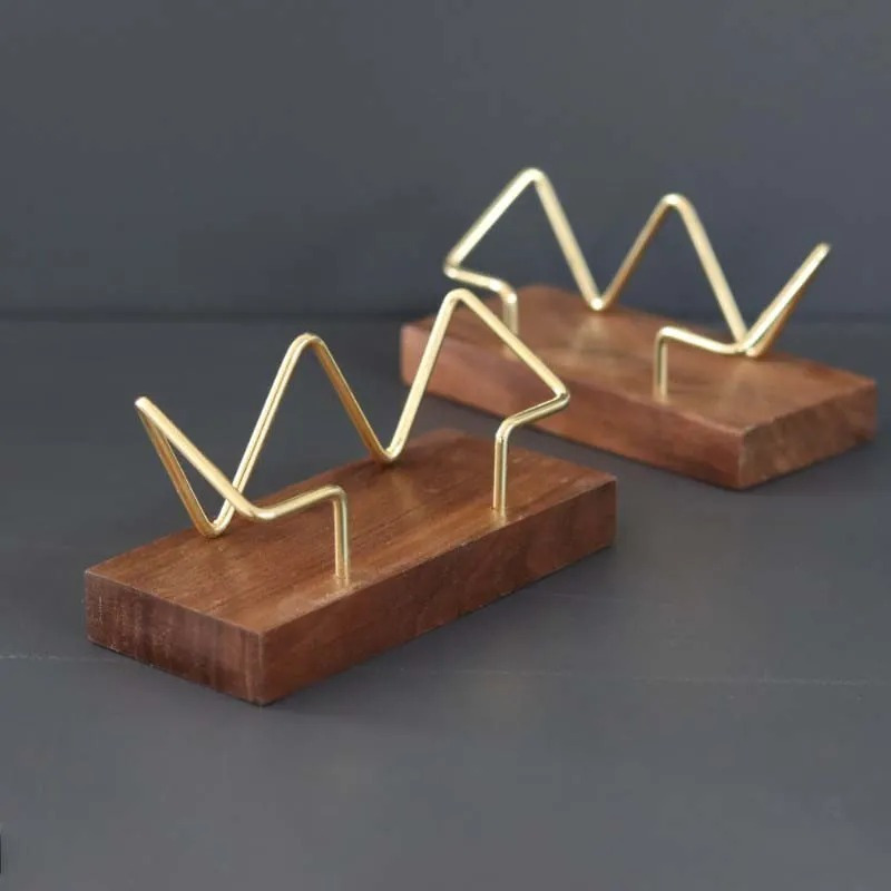 Woodworking School - 나무 비즈니스 카드홀더 책상, 사무실 장식