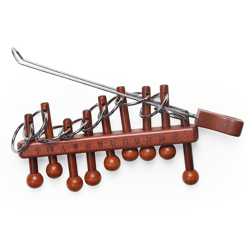 Woodworking Hobby - 고전 중국식 아홉 링 퍼즐 성인