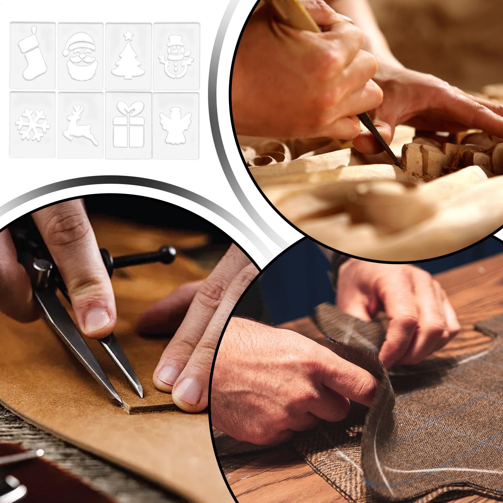 Woodworking Man - 크리스마스 스텐실 휴대용 목공 스텐실 휴일
