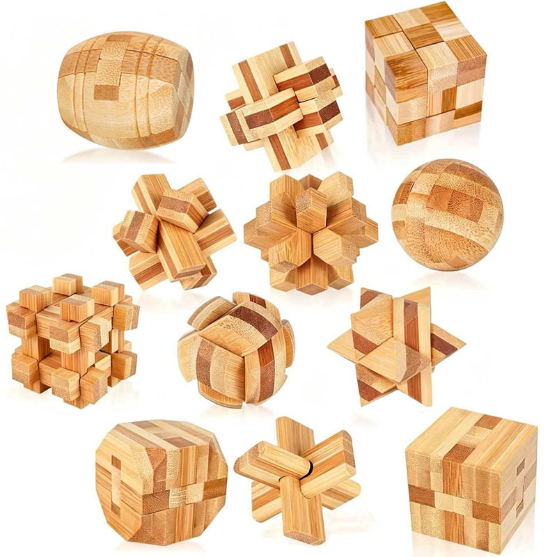 Woodworking Hobby - 새로운 4.5CM 루반 자물쇠 퍼즐 대나무