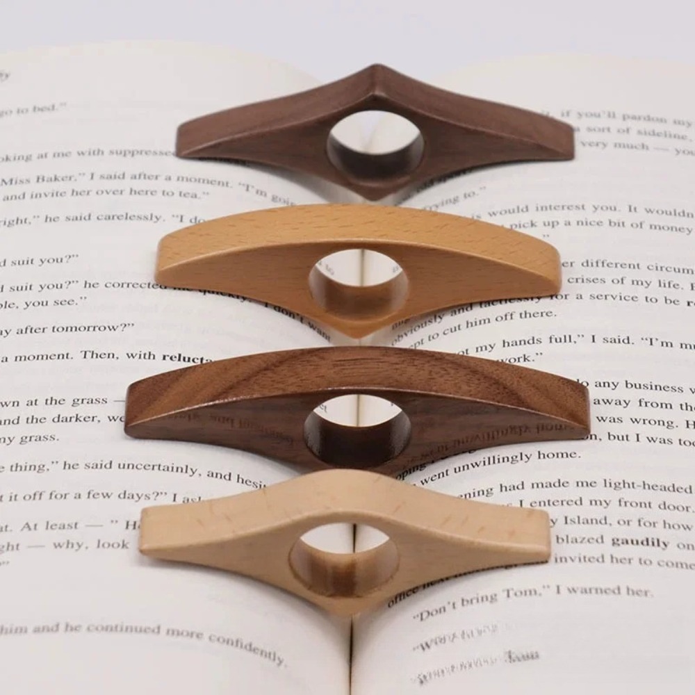 Woodworking School - 원목 엄지손가락 책꽂이 책 페이지 홀더