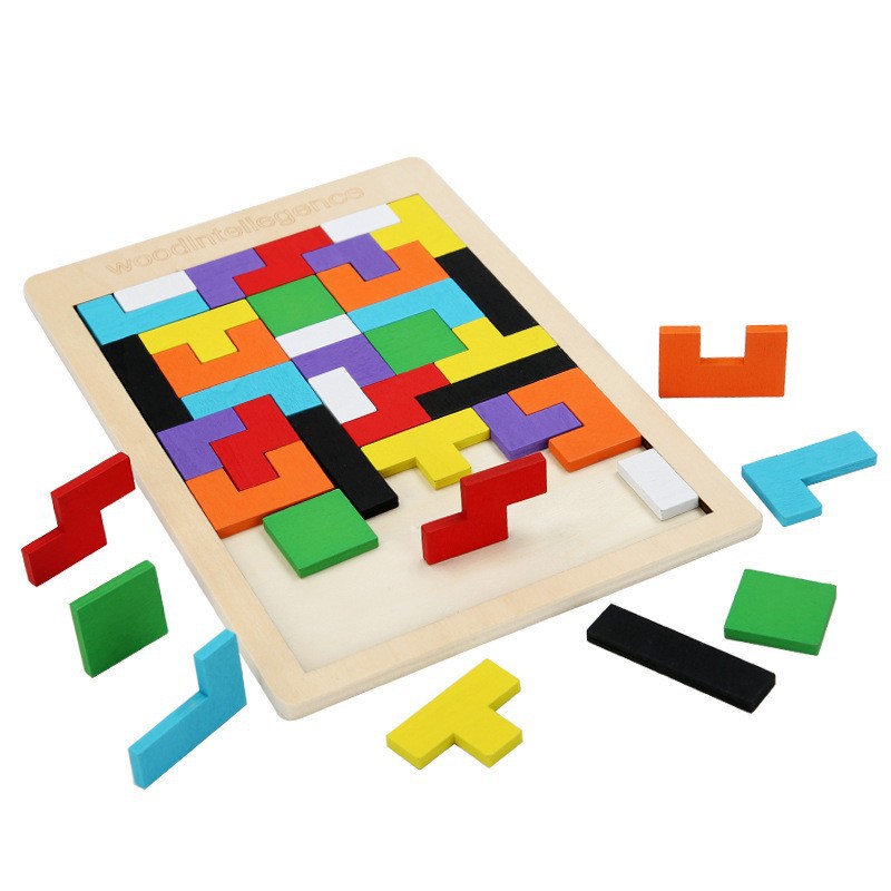 새로운 1세트 나무 블록 퍼즐 두뇌 자극 장난감 탱그램 - Woodworking Jigsaw 리뷰 및 가격