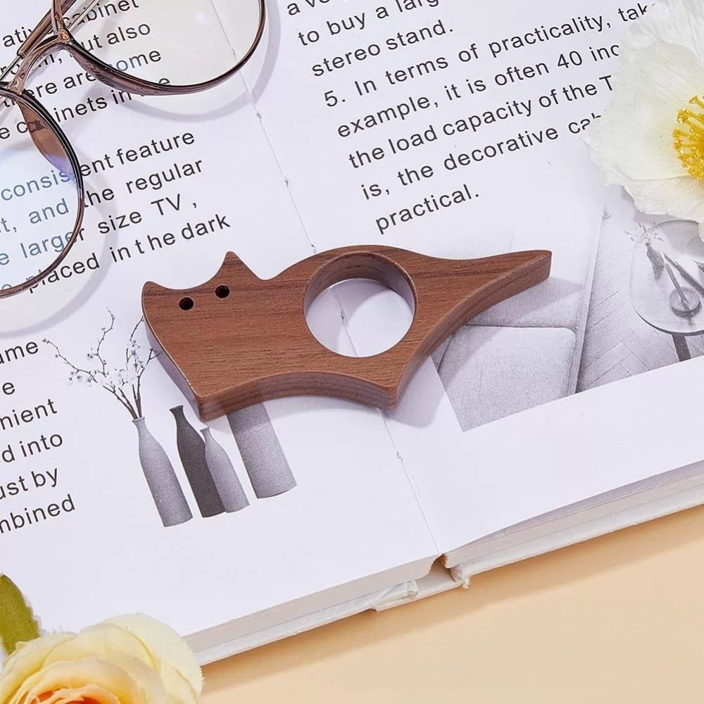 나무 엄지손가락 모양 애완동물 고양이 강아지 독서 북마 - Woodworking School 리뷰 및 가격