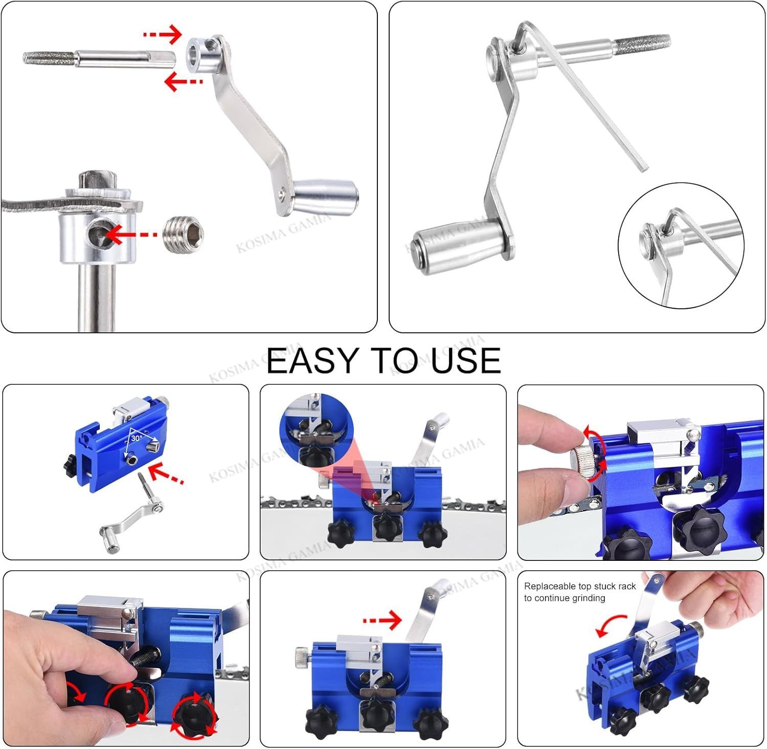 휴대용 수동 체인톱 날 연마기 도구 버 그라인딩 스톤  - Woodworking Jigsaw 리뷰 및 가격