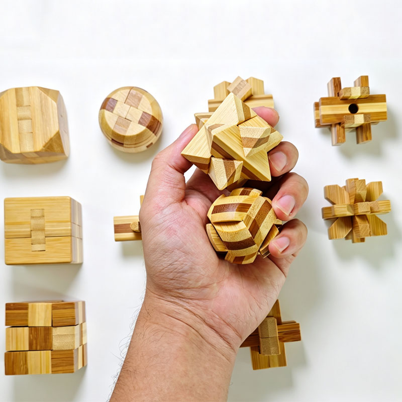 새로운 4.5CM 루반 자물쇠 퍼즐 대나무 잠금 해제  - Woodworking Hobby 리뷰 및 가격