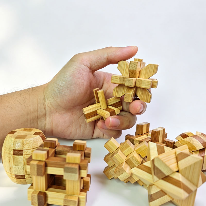 새로운 4.5CM 루반 자물쇠 퍼즐 대나무 잠금 해제  - Woodworking Hobby 리뷰 및 가격