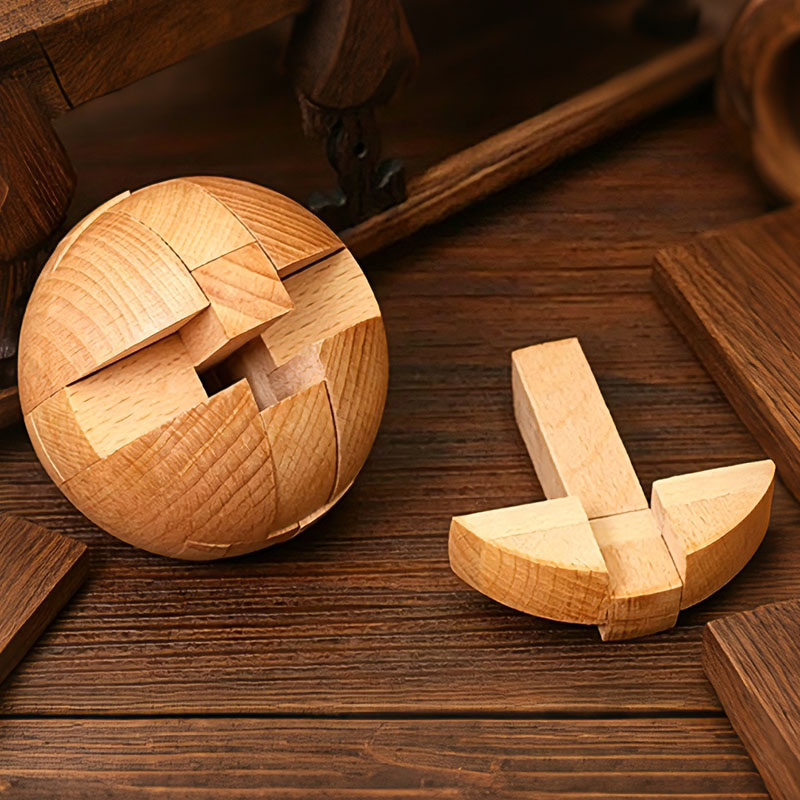 클래식 나무 퍼즐 볼 마법 두뇌 티저 조립식 인터로킹  - Woodworking Hobby 리뷰 및 가격