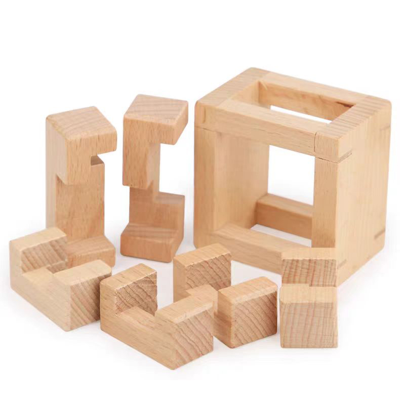 교육용 분리형 장난감 인터락 퍼즐 큐브 나무 두뇌 티저 - Woodworking Hobby 리뷰 및 가격